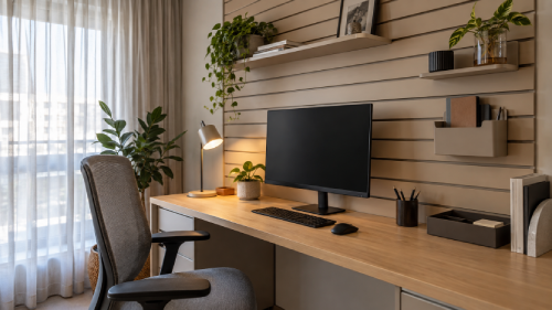 Como Combinar Painel Canaletado Com Layout De Home Office?