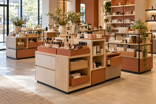 Expositores Modulares Em Móveis Para Lojas De Cosméticos
